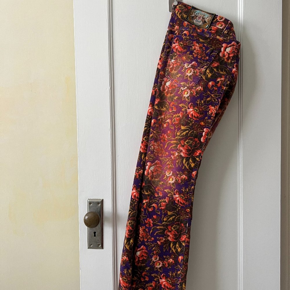 OILILY Vintage Floral Corduroy Flair pants (12)